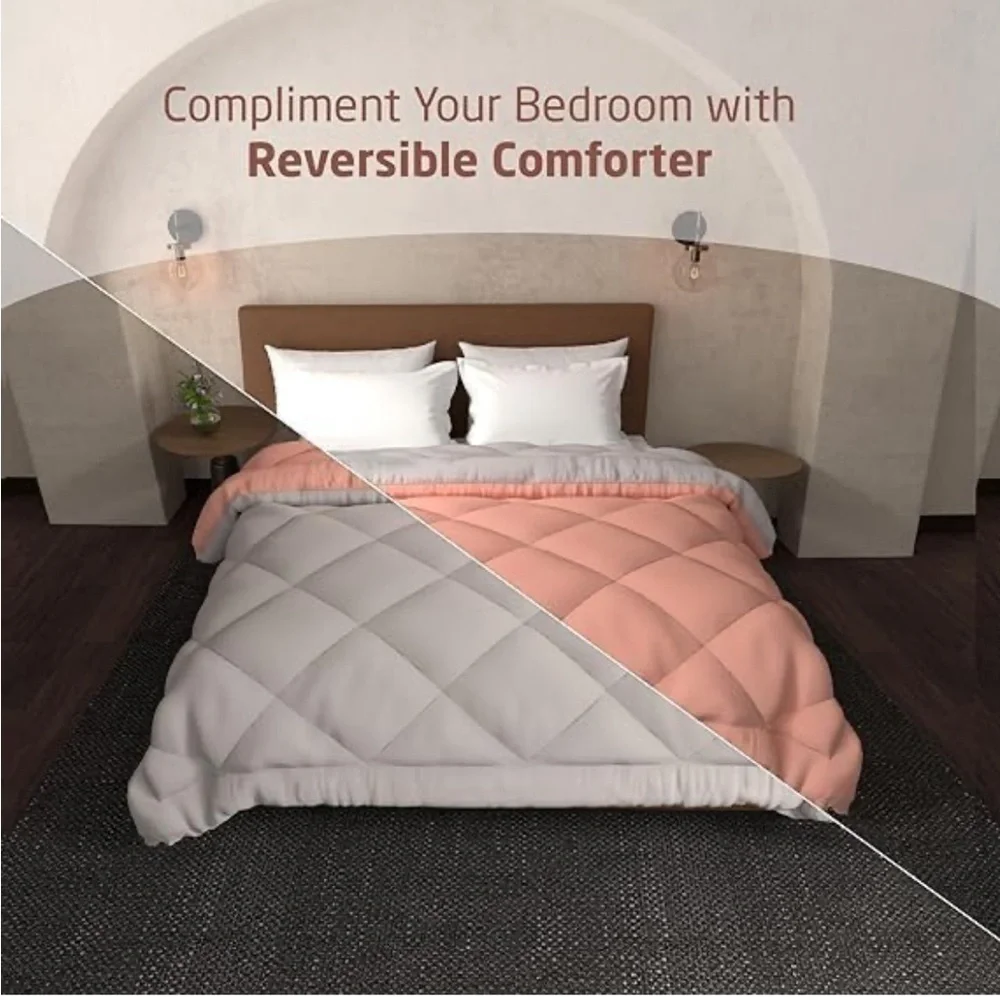 Comforter Queen 200 GSM‎ Microfiber Filling/Lightweight Super Soft Reversible - Picture 3 of 5